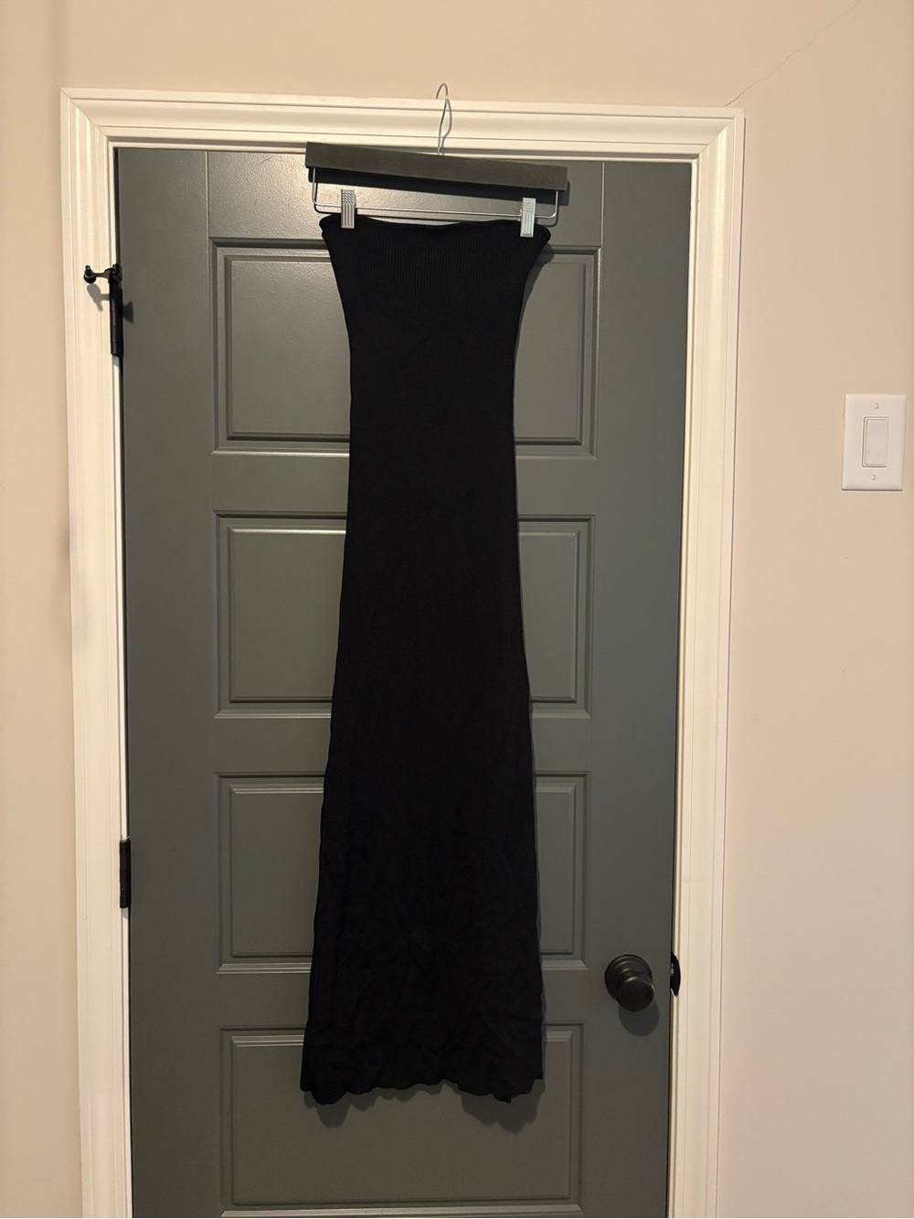 DISSH Black Strapless Knit Maxi Dress Size S